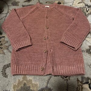 NWOT, H&M button down cardigan, US 4T, dusty rose